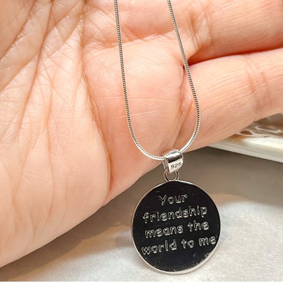 BFF Necklace Best Friend Gift Long Distance Friendship Gift Moving Away … - Picture 3 of 16